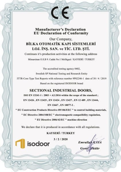 Manufacturer's Declaration EU Declaration of Conformity - Rolo.md