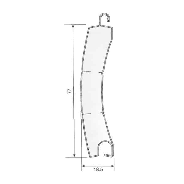 Lamele de aluminiu de 77 mm