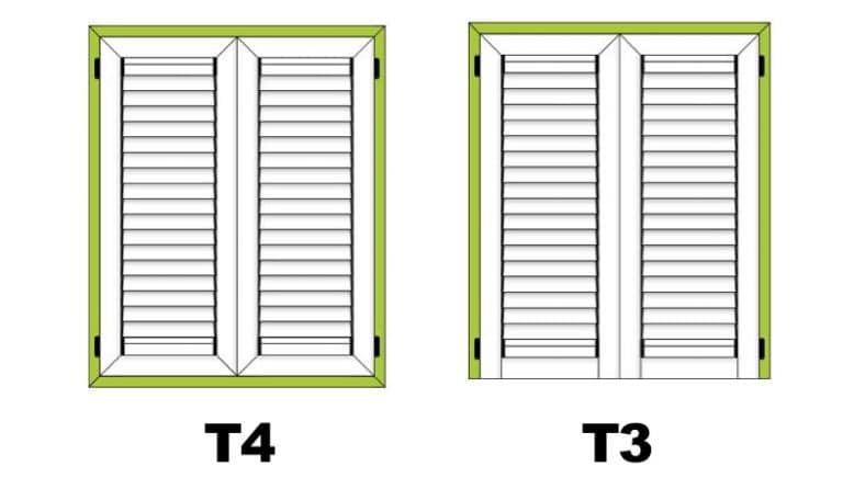Obloane cu lamele reglabile cu toc complet si in 3 parti